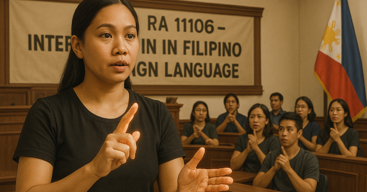 Filipino Sign Language Act — 2018 to Present